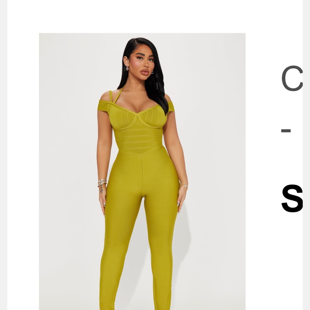 Fashion Nova Lime Green Jumpsuit